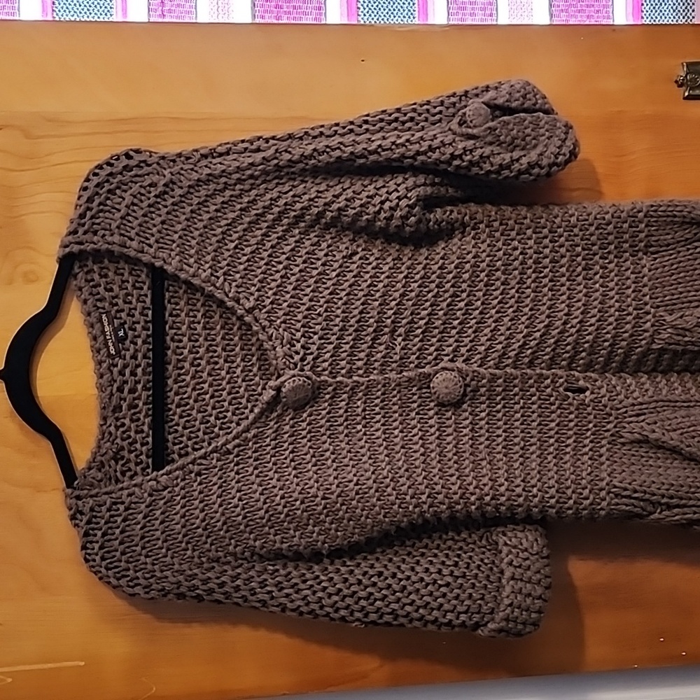 Vintage chunky crochet cardigan